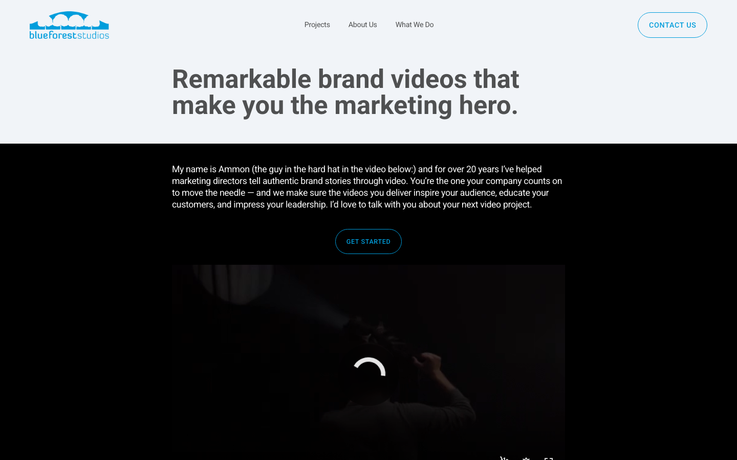 Live Squarespace homepage