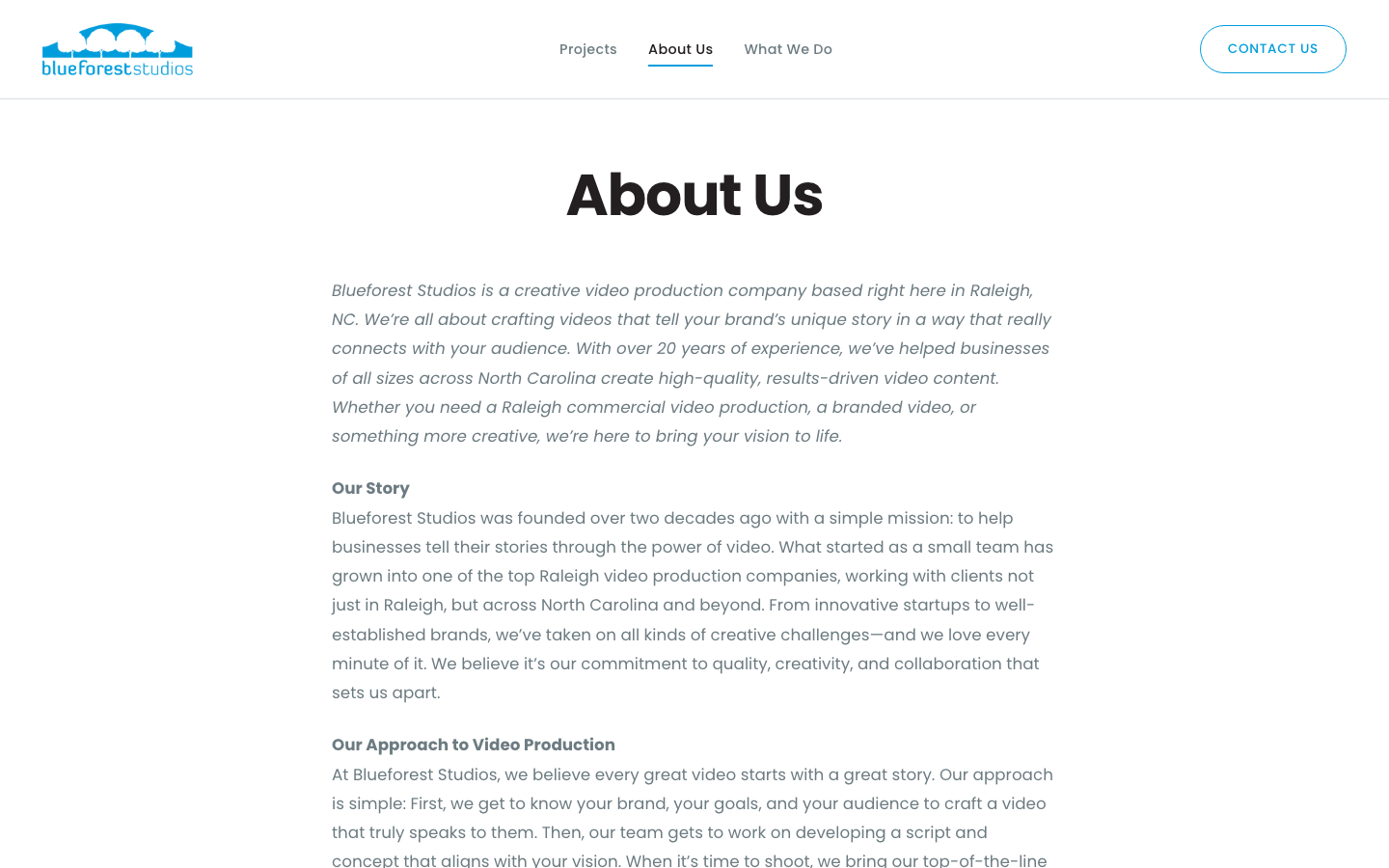 Local About Us page